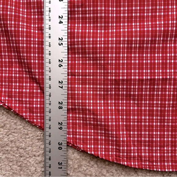 Ralph Lauren Yarmouth Red/White Checkered Short Sleeve Button Down Shirt - Picture 6 of 6